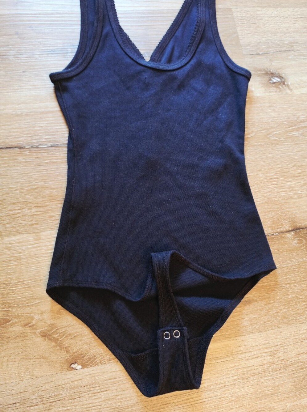 Abercrombie & Fitch Black Ribbed Henley Bodysuit - Picture 6 of 8